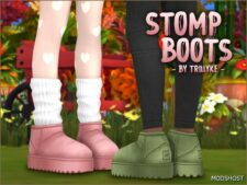 Sims 4 Female Shoes Mod: Stomp Boots (Image #2)