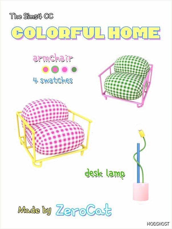 Sims 4 Object Mod: Colorful Home Funiture (Featured)