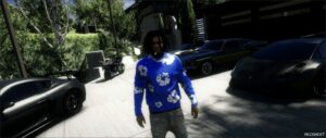 GTA 5 Player Mod: Denim Tears Hoodies for Frank (Image #2)