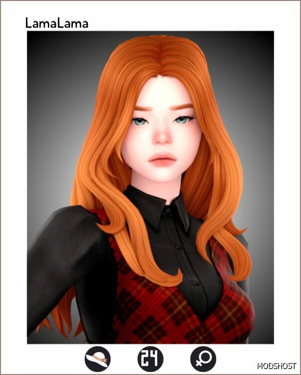 Sims 4 Female Mod: Hair Katlyn (Featured)