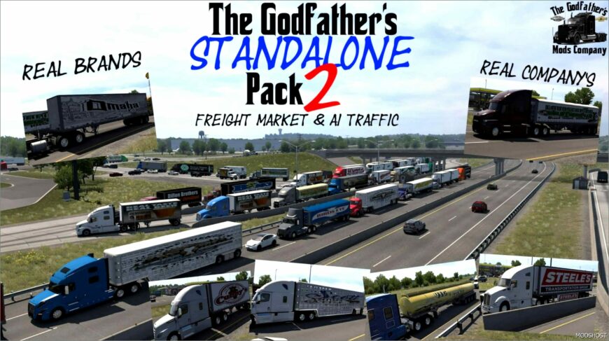 ATS Standalone Mod: The Godfather’s Standalone Freight Market/Traffic Pack 2 V1.3 (Featured)