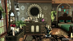 Sims 4 Object Mod: Black Beauty 🖤 Bedroom (Image #3)