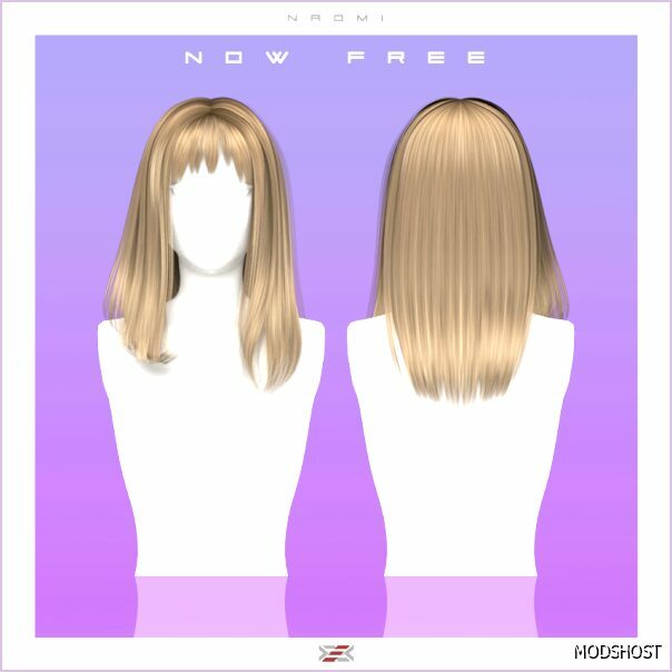 Sims 4 Female Mod: Naomi – Hairstyle by Lexel_Sims (Featured)