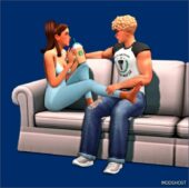 Sims 4 Sim Mod: ‘Coffee and Chat’- Pose Pack (Image #3)