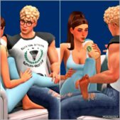 Sims 4 Sim Mod: ‘Coffee and Chat’- Pose Pack (Image #4)