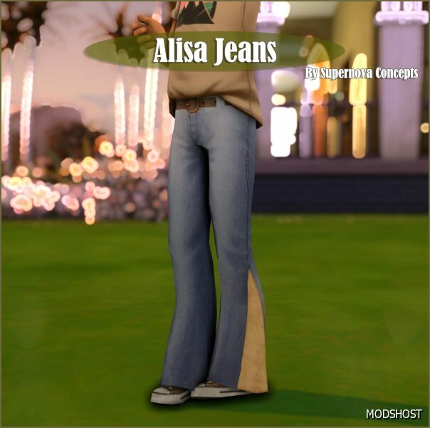 Sims 4 Jeans Clothes Mod: Alisa Jeans (Featured)