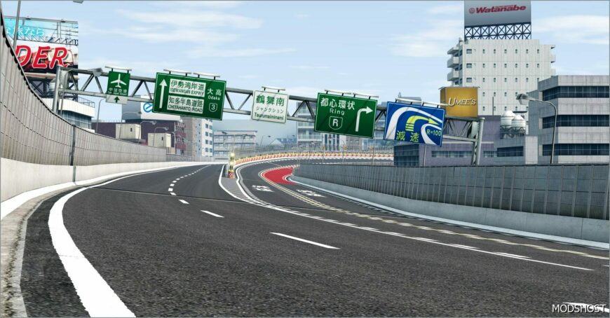 BeamNG Car Mod: Nagoya Expressway C1 Ring Route (Speed Ring) 0.33 (Featured)