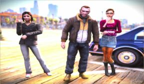 GTA 5 Player Mod: Roman & Mallorie Bellic Add-On Peds (Image #3)