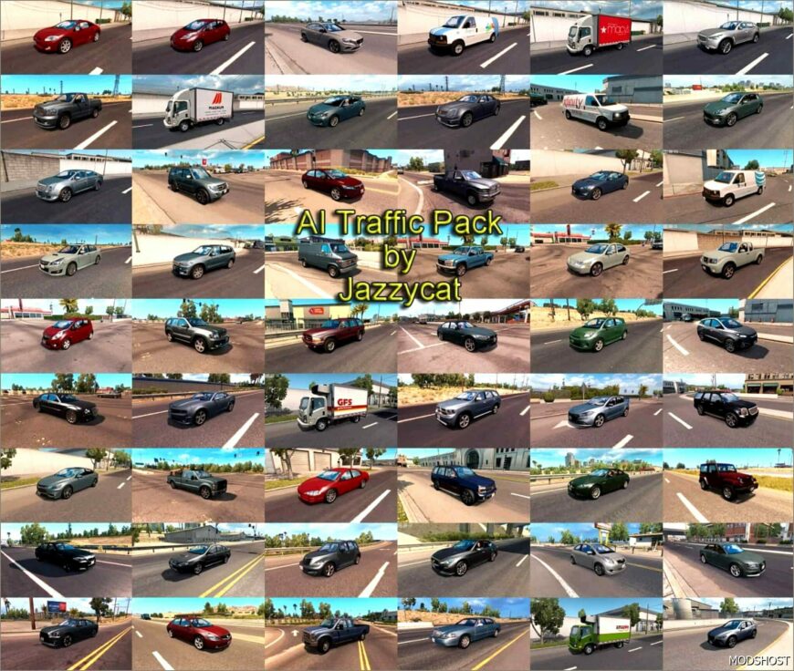 ATS Jazzycat Mod: AI Traffic Pack by Jazzycat V16.6.1 (Featured)