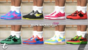 GTA 5 Player Mod: Bape Bapesta LOW for MP Male (Image #6)