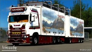 ETS2 Scania Truck Mod: S580 Tandem Hansen+Trailer V1.4 1.53 (Featured)