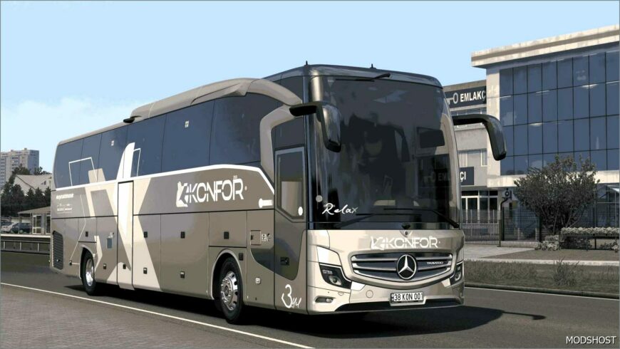 ETS2 Mercedes-Benz Mod: Mercedes Benz Travego 16 SHD Euro 6 Konfor Turizm NEW Skin (Featured)