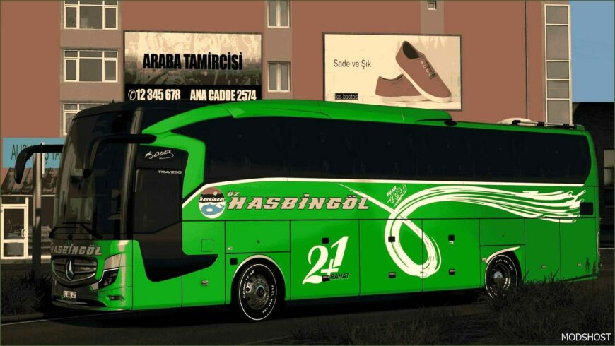 ETS2 Mercedes-Benz Mod: Mercedes Benz Travego 15 SHD E6 ÖZ Hasbingöl and Cesur Bingöl Skinpack V2.0 (Featured)