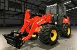 FS25 Kubota Forklift Mod: R640 Wide Tires + RIM Color (Featured)