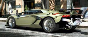 GTA 5 Lamborghini Vehicle Mod: Aventador SVJ Drag Twinturbo (Image #2)