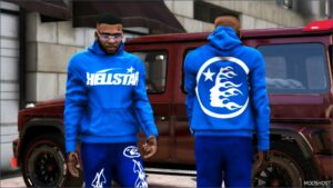 GTA 5 Player Mod: Hellstar Pullover Hoodie (Image #4)