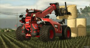 FS25 Forklift Mod: Sennebogen 340G Wide Tires + Colored Rims/Chassis (Featured)