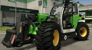 FS25 Forklift Mod: Sennebogen 340G Wide Tires + Colored Rims/Chassis (Image #4)