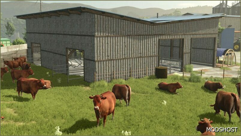 FS25 Shed Mod: Barn with Pasture (Featured)