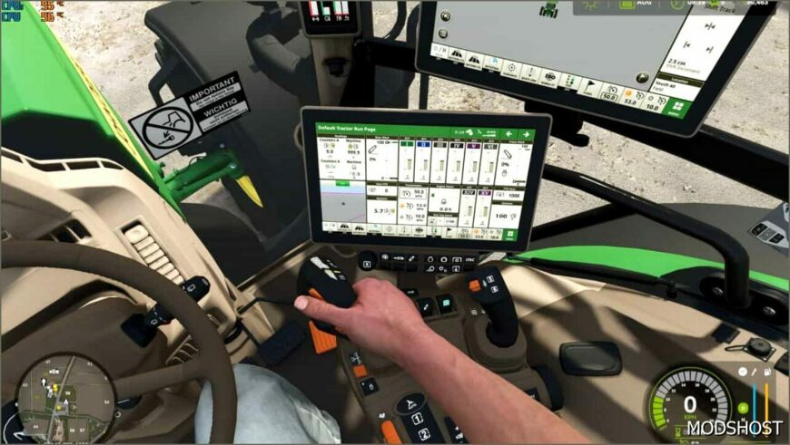 FS25 Mod: Realistic Camera with Hand on Steering Wheel (Featured)