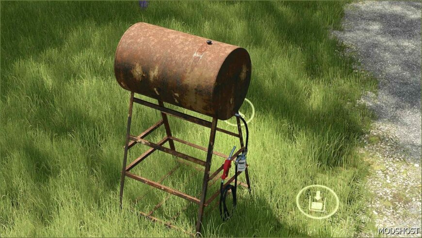 FS25 Decoration Mod: Small Gravity Fuel Tank (Featured)