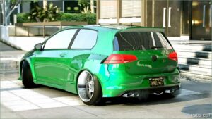 GTA 5 Volkswagen Vehicle Mod: Golf R Rocket Bunny (Image #2)