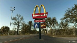 FS25 Decoration Mod: Mcdonald’s Drive-Thru Sign (Featured)