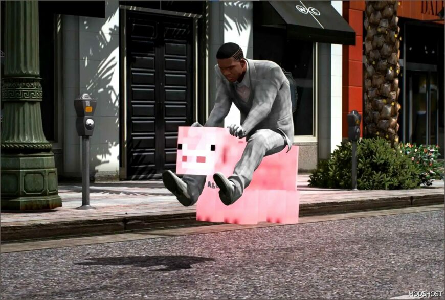 GTA 5 Vehicle Mod: Fling Minecraft PIG (Featured)