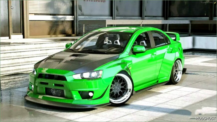 GTA 5 Mitsubishi Vehicle Mod: Lancer Evolution Widebody (Featured)