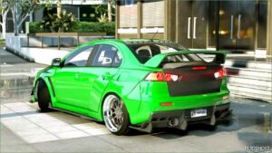 GTA 5 Mitsubishi Vehicle Mod: Lancer Evolution Widebody (Image #2)