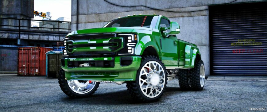 GTA 5 Ford Vehicle Mod: Anylevel Ford F450 Single CAB on JTX Forged Wheels (Featured)