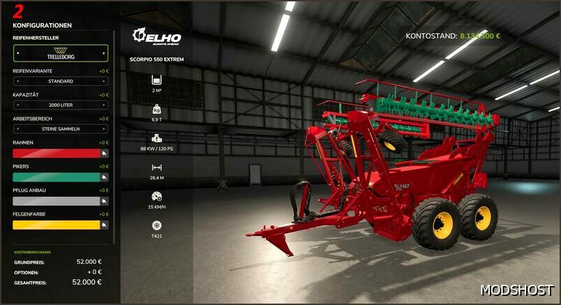 FS25 Plow Mod: Scorpio 550 Elho TH01 (Featured)