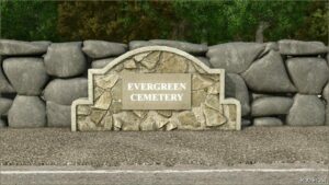 FS25 Decoration Mod: Evergreen Cemetery (Featured)