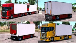 ETS2 BDF Mod: Scania Nextgen Autotreno Frigo + Rimorchio (BDF Refeer with Trailer) Megamod 1.53 (Image #2)