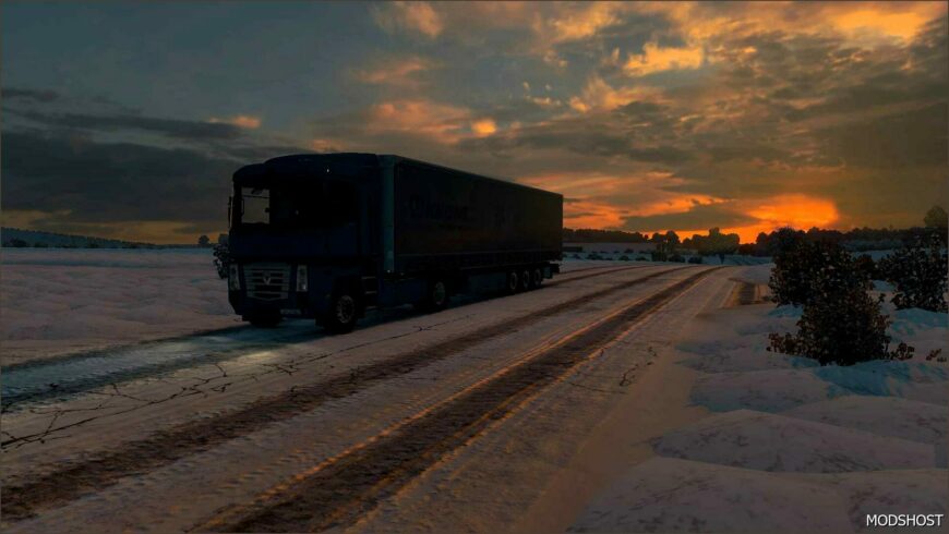 ETS2 Winter Weather Mod: Reshade (Featured)