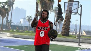 GTA 5 Player Mod: NBA X Bape Jersey Pack Part1 (Image #2)