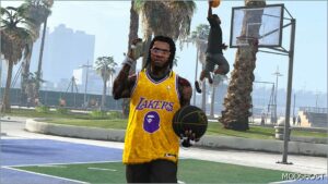 GTA 5 Player Mod: NBA X Bape Jersey Pack Part1 (Image #5)