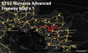 ETS2 Mod: Romania Advanced Freeway Map (Image #3)