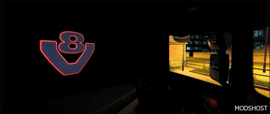 ETS2 Scania Interior Mod: NG V8 Lightboard (Featured)