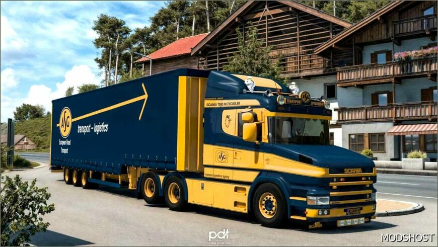 ETS2 Scania Truck Mod: T580 ASG Transport+Trailer (Featured)