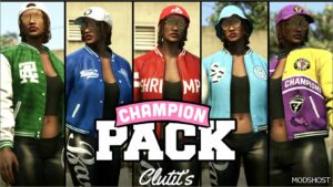 GTA 5 Player Mod: Champion Varsity Pack for MP Females (Image #2)