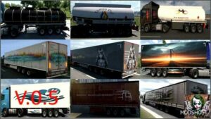 ETS2 Skin Mod: AI Traffic Trailer Paint-Job Pack by Joker V0.5 1.53 (Featured)