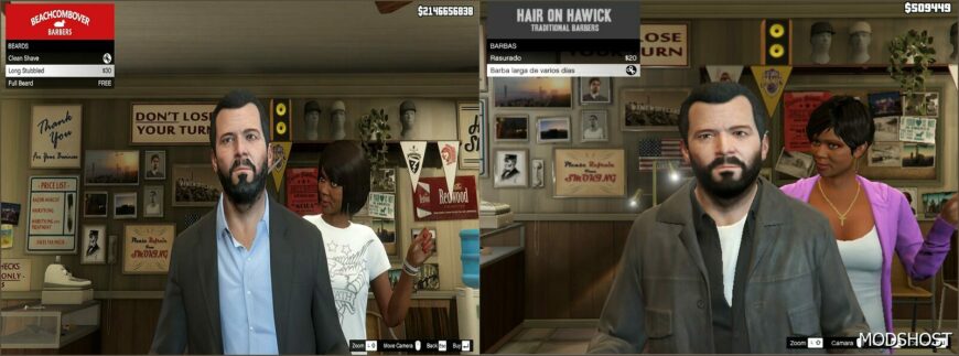 GTA 5 Player Mod: Long Stubbled Beard FIX for Michael (Featured)