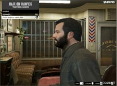 GTA 5 Player Mod: Long Stubbled Beard FIX for Michael (Image #4)