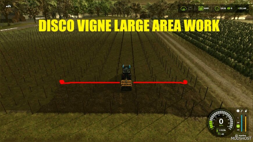 FS25 Cultivator Mod: Disco Vigne Large Area Work (Featured)