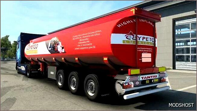 ETS2 Tanker Trailer Mod: Ceypetco Fuel Tanker (Featured)