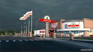 ETS2 Realistic Mod: Real Companies, GAS Stations & Billboards V2.03.02 (Featured)