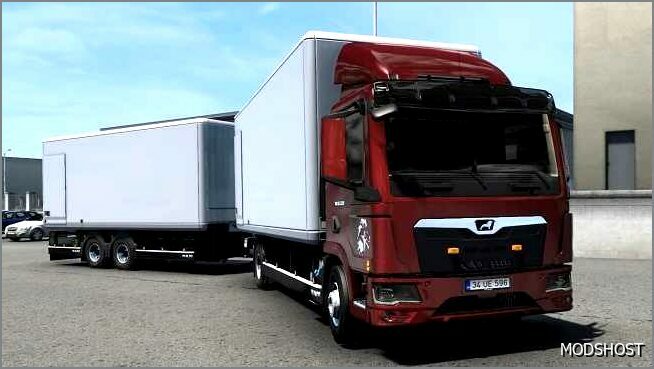 ETS2 MAN Truck Mod: TGL 2022 + Trailer V2.5 (Featured)