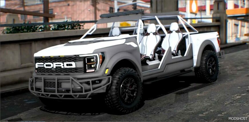 GTA 5 Ford Vehicle Mod: 2021 Ford F150 Dune Raptor 6 Seater (Featured)