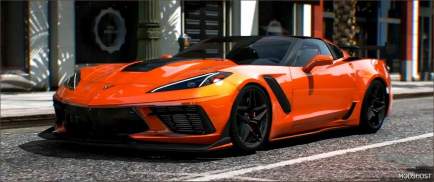 GTA 5 Chevrolet Vehicle Mod: Front Engine Chevrolet Corvette C8 ZR1 (Featured)